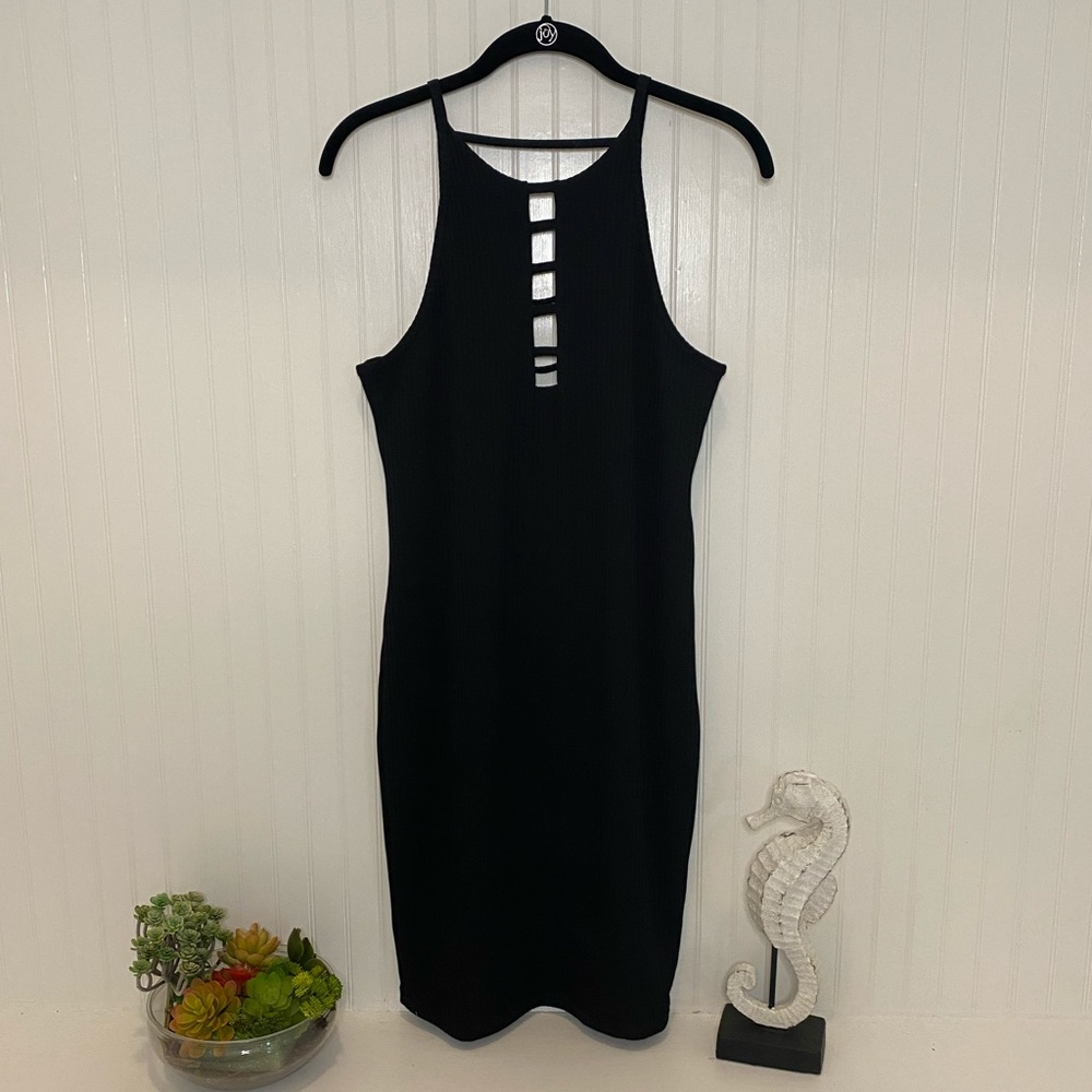 NWT victoria Secret SPORT black Ribbed Dress